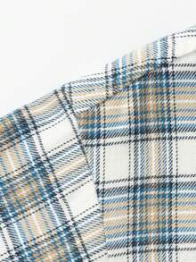 Balabala Parent-Child Long Sleeve Shirt 2025 New Soft Cozy Matching - White and Blue - View 3