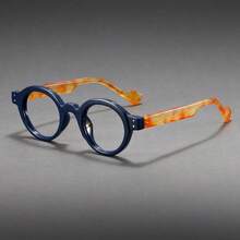 Vintage Style Oversized Round Fashion Glasses, PC Frame, Lenses, Plain Eyewear For Men And Women - Multicolor - View 4