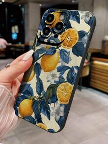 Étui de téléphone antichoc peint avec des feuilles bleues et des citrons, compatible avec l' et la version internationale de Redmi, pas la version domestique - Multicolore - Voir 2