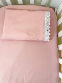 Laura Baby 2-Piece Sheet Set For American Standard Crib Or Mini Crib 100% Cotton - 乾枯玫瑰色 - 查看 2