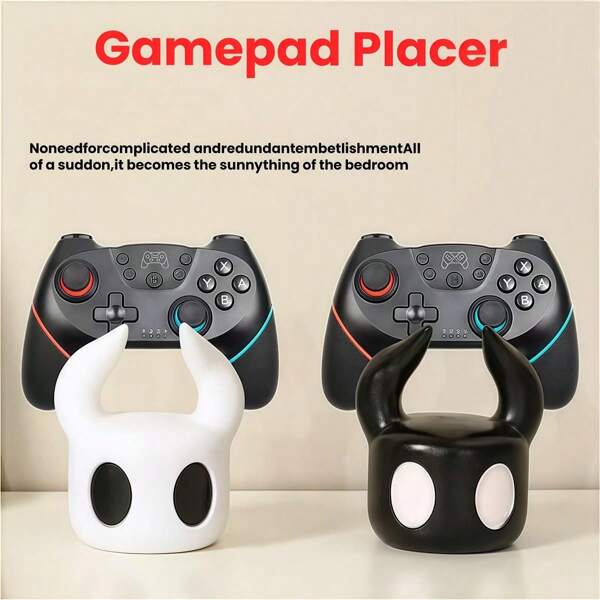 1PC 3D-Printed Controller Stand, Hollow Knight Themed Desktop Decor – Compatible With Gamepads, Controllers, And Phone Display.