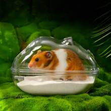 Golden Hamster Bathtub & Toilet Dual-Use, Suitable For Hamster Bathing, Splash Proof, Easy To Disassemble - Clear - View 2