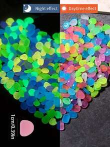 50/100/300/500 Stücke leuchtende dekorative Steine, mikrolandschaftliche leuchtende Steine, geeignet für Garten Kunstdekoration, Bonsai Dekoration, Wege, Rasen, Aquarien, Fischbecken, Vase Füllung, Blumentopf Dekoration