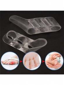 1/2/4/16 piezas Protectores de dedos de los pies de silicona transparente, convenientes para cubrir y proteger los dedos de los pies