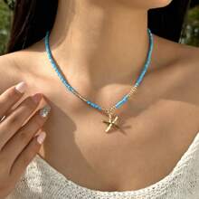 Surprise Pendant Necklace Blind Box, Includes 30 Styles Of Resin Necklace Charms, 1 Random Starfish Necklace Suitable For Men, Women, Kids, Family, Friends, Teacher Gifts, Mystery Gift Box, Holiday Gift, Vacation Edition Random