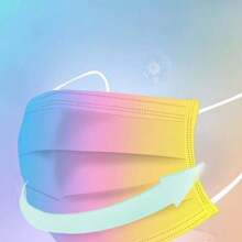 50/30/10pcs Fashionable Adult 3D Gradient Color, Lightweight, Breathable, Pure Air, Water-Resistant Face Mask, Skin-Friendly, No Stuffy Sensation, Cute Girls Fashion New Model One-Time-Use 3-Ply Water-Resistant Nonwoven Fabric Highly Attractively Stylish Breathable Individually Packed Mask, Lightweight, Breathable, Pure Air, Water-Resistant, Skin-Friendly, No Stuffy Sensation
