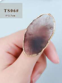 1 件戒指托调色板树脂壳板指甲油 UV 凝胶漆绘图颜色混合，指甲凝胶展示调色板美甲配件、美甲用品、美甲工具、美甲工具、返校、指甲、按压指甲的美甲工具 - 彩色 - 查看 22