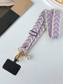 1pc Multifunctional Adjustable Long Crossbody Phone Strap, Can Be Used As Shoulder Strap, Necklace Chain With Pearl Pendant, Wide Version, Can Be Used As Lanyard Gifts For Mother, Family, Friends, Birthday, Holiday Phone Charm, Phone Chain - Ribbons Multicolor - View 11