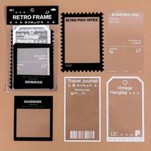 15 Sheets Of Transparent Retro Adhesive Pack For Collage, Hand Account, Decoration, Material, Sticker Pack, Album, Scrapbooking, Decoration Accessories