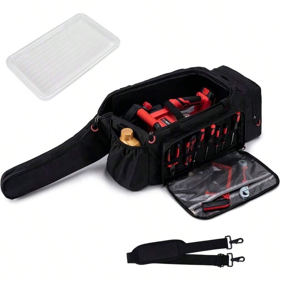 BABEYER Chainsaw Case, Durable Chainsaw Bag Compatible With Greenworks, EGO Power+, Dewalt 1439; 39; /1639; 39; /1839; 39; Cordless Chainsaw Amp; Acssories, Black - Đen+với+Đỏ - Xem 1