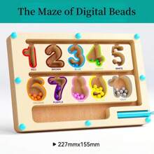 Magnetic Maze Rolling Ball Toy, Focus Training Toy For 3-6 Years Old Kids, Attention Exercises, Children Intelligence Developing Game