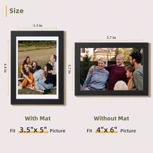 10 Pack 4x6 Photo Frames Set - Black Tabletop/Wall Display For 3.5x5 & 4x6 Pictures, Multi Opening Collage Frame - màu đen - Xem 4