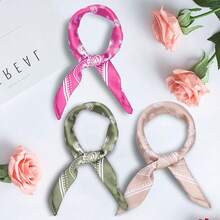 Satin Head Scarf - 27.5 Inch Silk Hair Wrap For Women - 玫紅色 - 查看 9