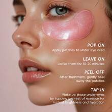 6 对透明质酸眼贴，淡化皱纹，改善黑眼圈，抗衰老，保湿滋养眼周肌肤护理