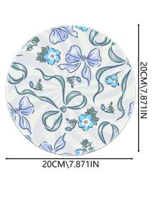 Cute Round Travel Mouse Pad Pink Bow Aesthetic Mouse Pad Is Suitable For Laptop Wireless Mouse Kawaii Office Decorative Desktop Accessories Suitable For Desktop Computer Mouse Pad Non-Slip Rubber Base Mouse Pad Pink Bow