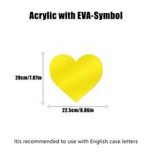 金色字母 A-Z 墙贴 - 单个字母高度 10cm/15cm/20cm，亚克力镜面材质，带 1cm 厚泡沫背衬。双层设计带来更佳的 3D 立体效果；单层设计外观更简洁。自带背胶，可粘贴于墙面或玻璃上。