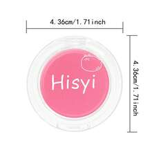 HISYI 16 种单色腮红，自然妆效，牛奶杏粉色橙色腮红，自然提亮肤色，哑光细闪蓝紫色、浆果/粉色/红色色调，单色腮红哑光自然颊彩提亮面部彩妆腮红粉柔和妆容 - 彩色 - 查看 12