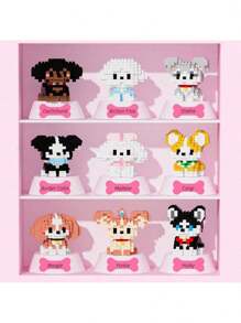 Set de bloques de construcción en miniatura con diseño de perros lindos. Kit de bloques DIY de perros, juguete de bloques de construcción compatible con otros bloques en miniatura. Excelente para mejorar la habilidad manual y desarrollar la capacidad de pensamiento. Adecuado para reuniones familiares y como decoración de regalo, incluye modelos como Dachshund y Border Collie.