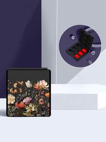 New Switch2 (2025) Accessories: Floral Oil Painting Design Protective Case, Game Card Case For 12 Cards, Compatible With Switch2/Switch NS/Switch OLED, Joy-Con Controller Protective Cover, Best Gift For Switch Players - Multicolor - View 4