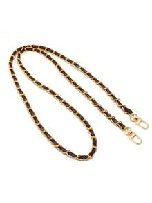 1 件 PU 皮革包链配件，120 厘米长金属和皮革链条手机挂绳，斜挎包链条肩带，便携包配件替换配件，DIY 手工可拆卸肩带，手柄肩金属替换链包零件配件 - 彩色 - 查看 14