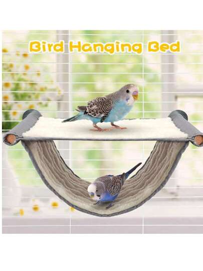 Winter Warm Bird Nest Hammock Style Canary Cage Plush Fluffy Bird House Parrot Cage Accessories