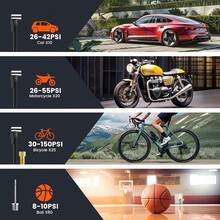 1pc Portable Digital Display Tire Inflator Pump, Wireless Electric Car Air Compressor - Black - View 6