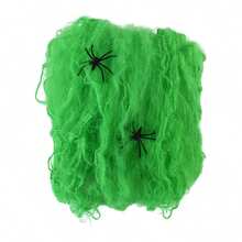 5pcs Halloween Spider Web Decoration Set, Stretchable, Suitable For Indoor And Outdoor Use, Create Spooky Atmosphere, Super Elastic Spider Web, Includes 2 Realistic Spiders, Ideal Choice For Halloween Decoration - Multicolor - View 11