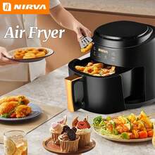 Nirva Touchscreen Air Fryer - Smart Large-Capacity Electric Oven With Hot Air Heating Function, Preset Menus, And Manual Temperature And Time Control, Enabling Convenient Cooking Of Various Foods, Ideal For Home Use, Easy To Operate, Multi-Functional Cooking Appliance, Modern Kitchen Appliance, Touchscreen Display, Air Fryer Oven - EU E Type Plug(220-240V) - View 6