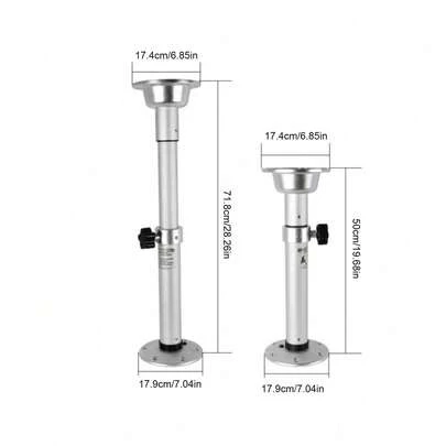 Adjustable Pedestal Table Base For RVs, Yachts, And Boats - Height 50-71.8cm, Durable Aluminum Alloy, Easy Installation, Versatile Design