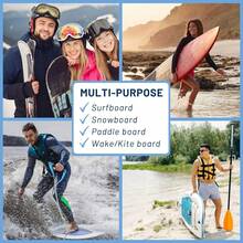 Vertical Surfboard Rack - Surf Racks For Wall,  Wooden Surf Board Holder With Rubber Mat, Wall Mount Storage, Vertical Paddle Board &  Garage Stand (4 Arms / 3-4 Boards) - Multicolor - View 9