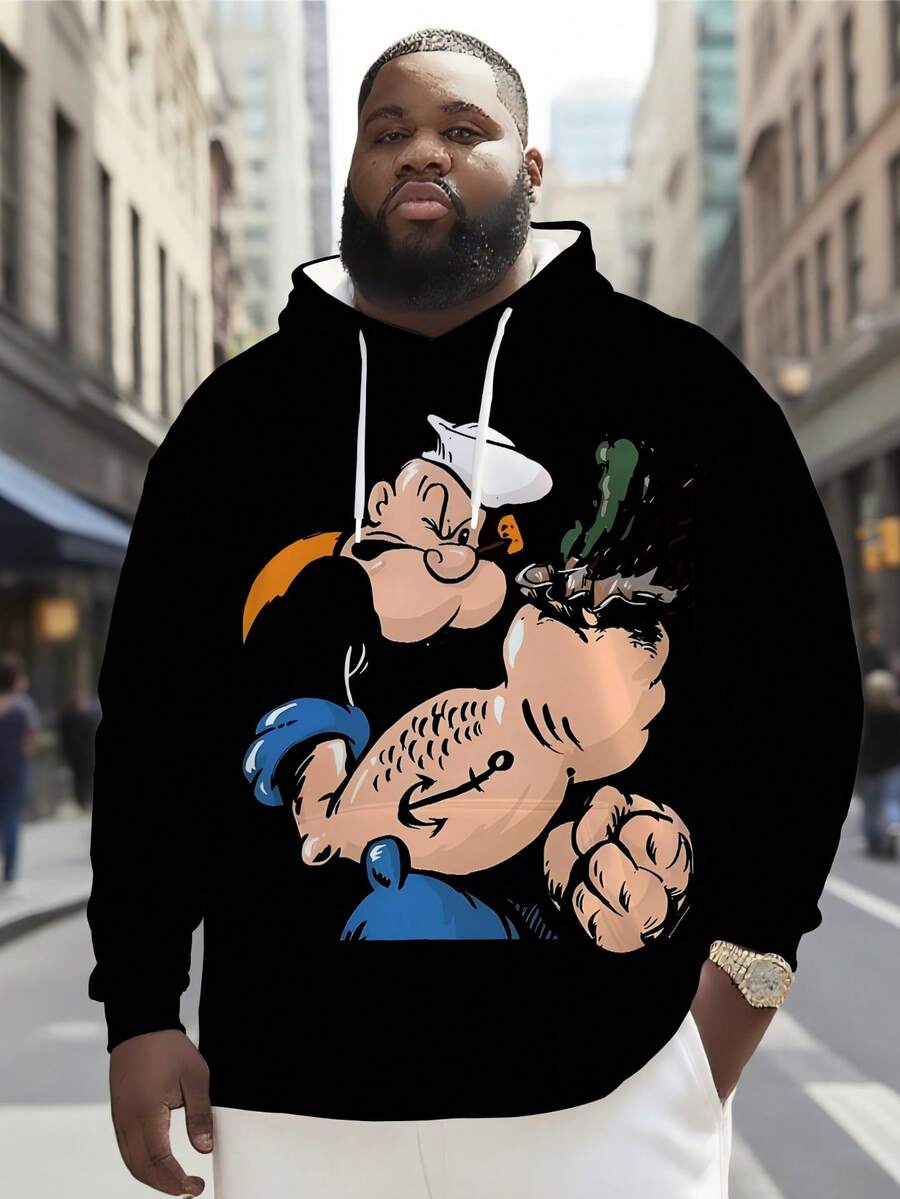 ZhuYa " Calda" Felpa con cappuccio da uomo oversize con stampa di birra da marinaio, vestibilità morbida, streetwear con tasche, giacca sportiva a maniche lunghe, giacca a vento casual da esterno, autunno