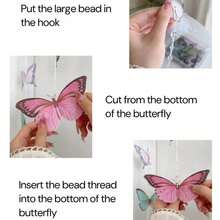 46pcs Set Hanging Butterfly Garland Kit DIY Ceiling Butterfly Set DIY Butterfly Curtain Material Simulation Butterfly Pendant Ornaments Bohemian Style Artificial Flower Door Curtains Floating Butterfly Wall Hanging Backdrop Photography For Themed Wedding Birthday Room Layout