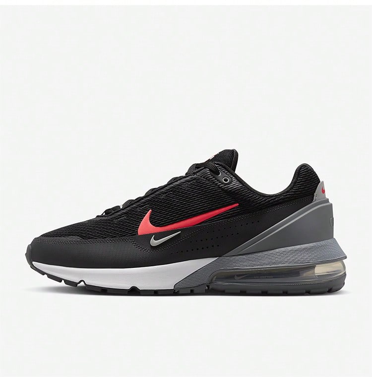 Nike Men's Pulse Classic Comfort Low-Top Casual Running Shoes - Black - View 1