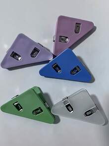 10pcs Multi-Functional Office Triangular Book Holder - Anti-Roll Plastic Office Stationery Book Holder, Test Paper Anti-Roll Acrylic Pp Holder, Storage Materials, Receipts, File Folders, And Organizer - Multicolor - View 9