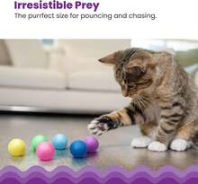 Tower Of Tracks Replacement Balls, 6-Pack Lightweight Cat Toy Balls For Track Toys, Multicolored - Camel - View 7