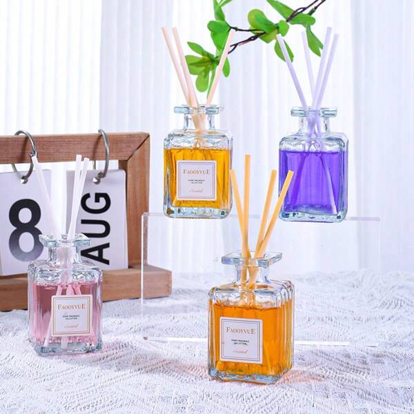 1 قطعة عطر أرومثيرابي رومانسي، 1.69 أونصة زيت أساسي من القصب، رائحة الخزامى والخوخ والعود، منعش للهواء في المنزل والغرفة، موزع عطري بالقصب، عطر ديكور المنزل والمكتب، هدية أرومثيرابي لصديقتك