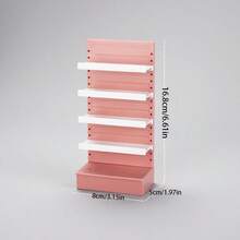 1pc Mini Shelf Rack Miniature Display Stand Dollhouse Furniture Accessory, DIY Simulation Play House Toy, Mini Flower Pot Rack Simulation Kitchen Cabinet Cake Display Decor, Party Favor Gift - Multicolor - View 4