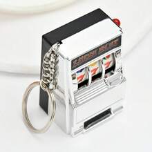 Creative Casual Fruit Slot Machine Key Chain, Pull Lever Spin Fun Game, Keyring Gift For Men School Fruit Car Accessories Cute Goth Y2k - Multicolor - View 4