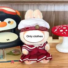 15-17厘米拉布布全新1-2-3代服装：水手服衬衫套装。拉布布娃娃人偶服装，适合1-3代拉布布派对和聚会，与拉布布娃娃兼容