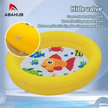 ABAHUB ABAHUB Piscina inflable, esencial para juegos acuáticos familiares, disponible para adultos, con estampados de dibujos animados, dos patrones a elegir, hecha de PVC, se puede usar para juegos acuáticos, pesca, accesorios de playa, flotadores de piscina