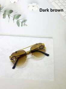 1 pezzo Occhiali alla moda con montatura quadrata e stampa leopardata per uomo, accessorio personalizzato e stiloso per uscite, guida, feste ed eventi, occhiali da uomo senza montatura