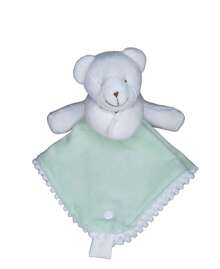 Soft Plush Anti-Allergic Extra Soft Blanket With Pacifier Holder 28x28 Cm 100% Cotton - Green Clingy - View 2