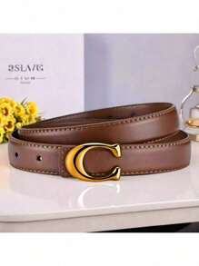 Ceinture à boucle en forme de C minimaliste, polyvalente pour les jeans et les tenues décontractées, pour femmes