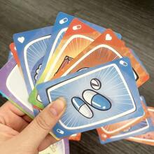 1pc Card Game - Spanish, English, And French Family Party Board Game For Halloween, Christmas Gift, Interactive Tabletop Game School Supplies, Back To School