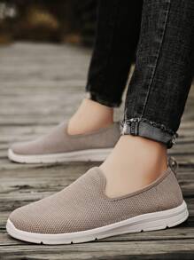 Chaussures à enfiler respirantes en maille pour hommes, mocassins décontractés, chaussures en maille légères et confortables, chaussures de loisirs d'intérieur et d'extérieur