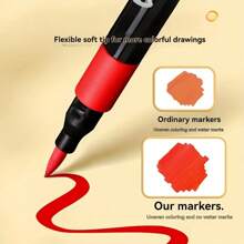 80PCS/60PCS/48PCS/36PCS/24PCS/12PCS Black Box Of Propylene Mark Pen Sets, Drawing Not Soak Paper, Art Collection, Pen To Graffiti Art Of Diy Pens, Colorful Painting Watercolor Art Mark Pen Sets, Waterproof High-Capacity Color Pen, Exquisite Gift To The Student, The Perfect Gifts Of Gifts, Marker Pen,Back To School,School Supplies