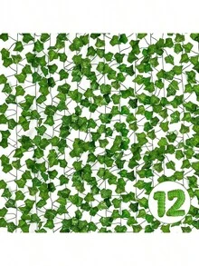 12 Pack Fake Vines For Room Décor, HXWEIYE Artificial Ivy Greenery Garland Fake Leaves Hanging Plants Vine For Bedroom Aesthetic Wedding Party Garden Greenery Decor Outdoor Indoor Wall Décor