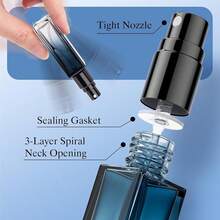 5PCS 10ML Travel Size Perfume Refill Bottle,  Travel Cologne Bottle Refillable,  Mini Perfume Spray Bottles Portable Cologne Sprayer Fragrance Atomizer Traveling,  Small Glass Fragrance Decanter Kit - 彩色 - 查看 5