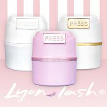 Contenedor de almacenamiento de pegamento para pestañas Lyon, color rosa dorado, soporte hermético para adhesivos de extensión de pestañas, frasco/tanque/caja/botella sellados, suministros para extensiones de pestañas - Dorado - Ver 7