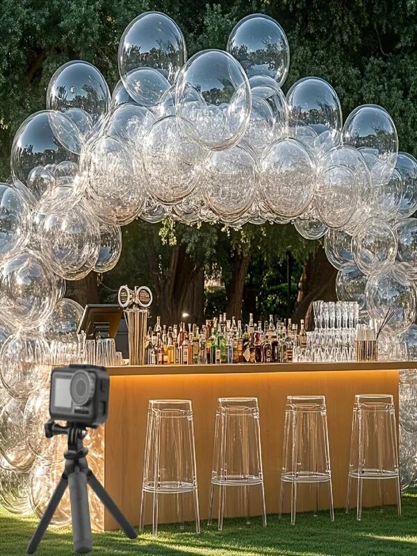 31 Pieces Of Transparent Bubble Balloon Wreath Set - Can Be Used In Various Sizes Of Birthday, Wedding, Christmas, Bridal Party And Ocean-Themed Parties. Transparent Bubble Balloon, Bridal Party Decoration, Photography Studio POSE Props Landscape Impact Card Photo Atmosphere Background Set Studio Equipment Photo Decoration Still Life Decoration Landscape